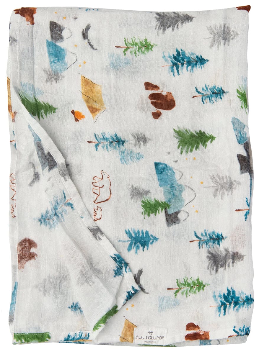 Loulou Lollipop Muslin Swaddle - Adventure Begins - SWADV