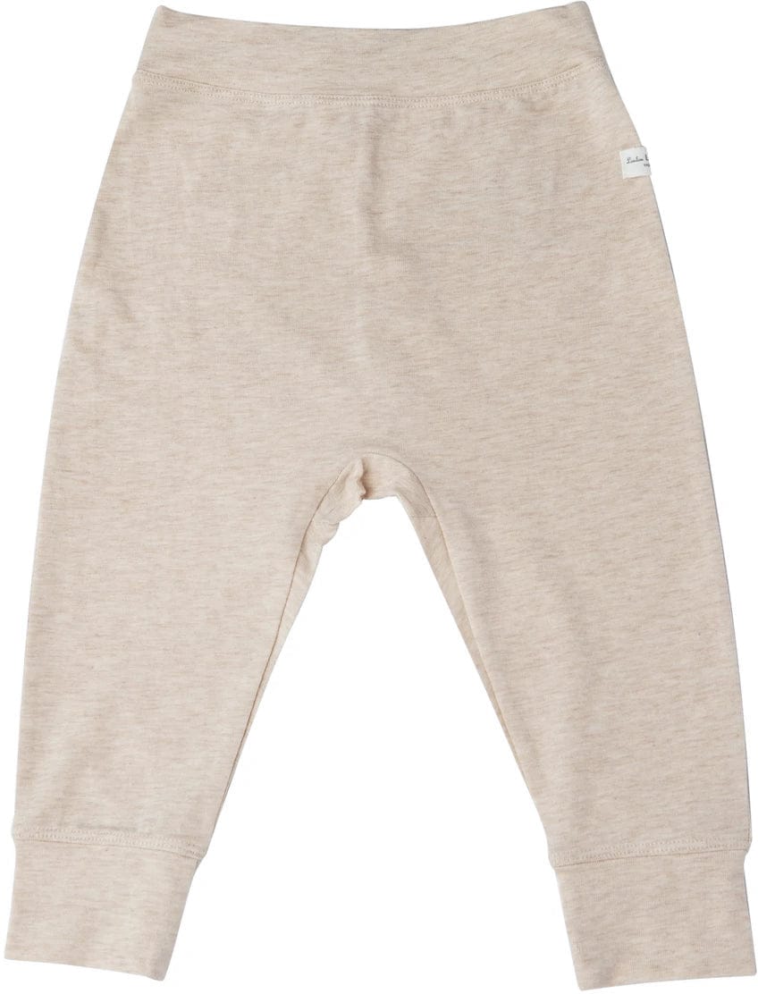 Loulou Lollipop Pants in TENCEL - Heather Oatmeal (3-6 M) - BA5003UB-HOA-2