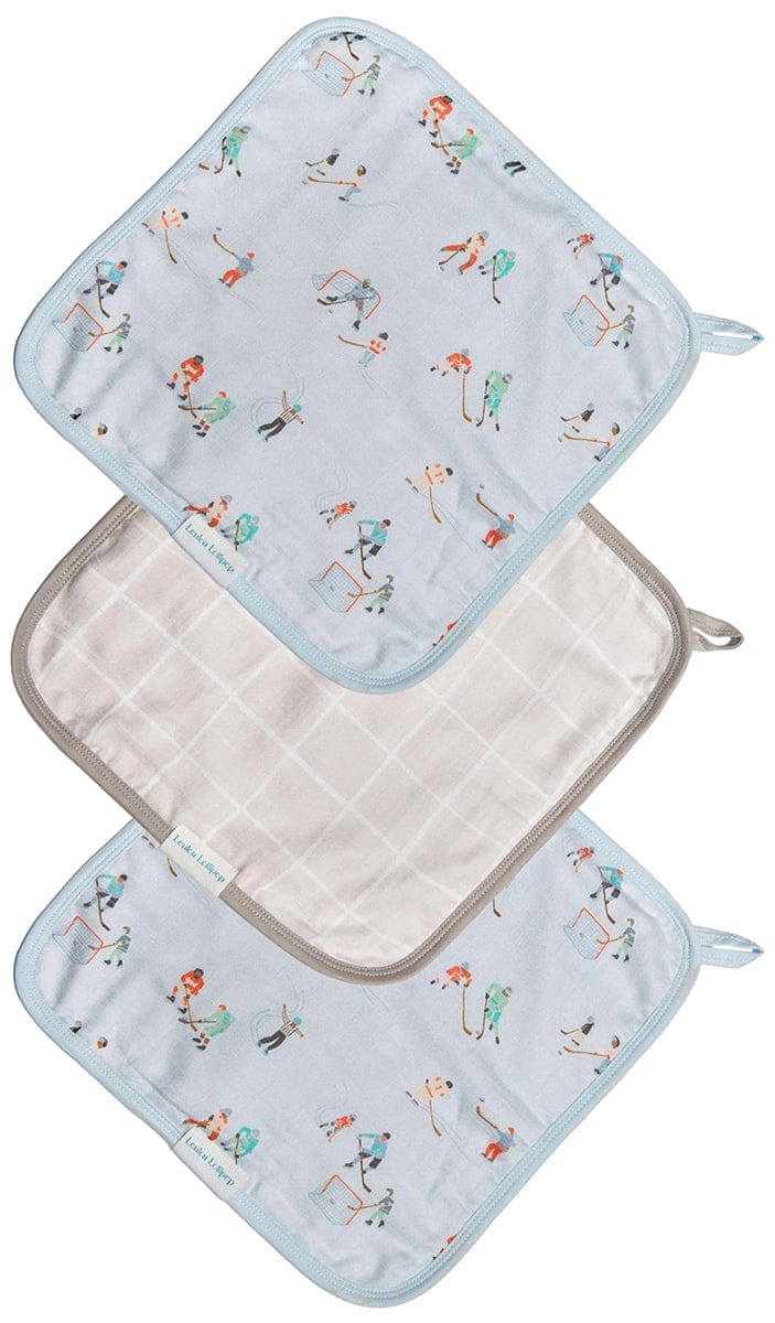 Loulou Lollipop Washcloth 3-Piece Set - Ice hockey
