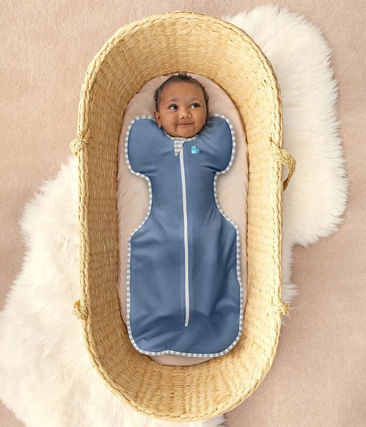 Love To Dream Swaddle UP Original 1.0 TOG, Medium - Denim Stripe - L20-01-002-DNM-M