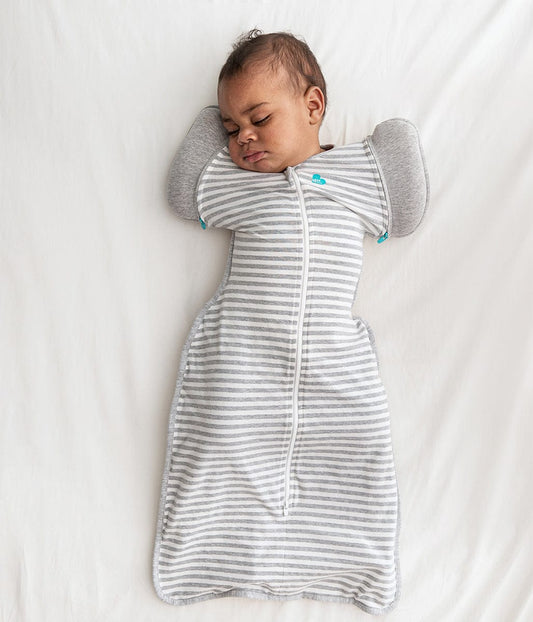 Love To Dream Swaddle UP Transition Bag Original 1.0 TOG, Medium - Grey Stripe - L20-01-002-GR-M