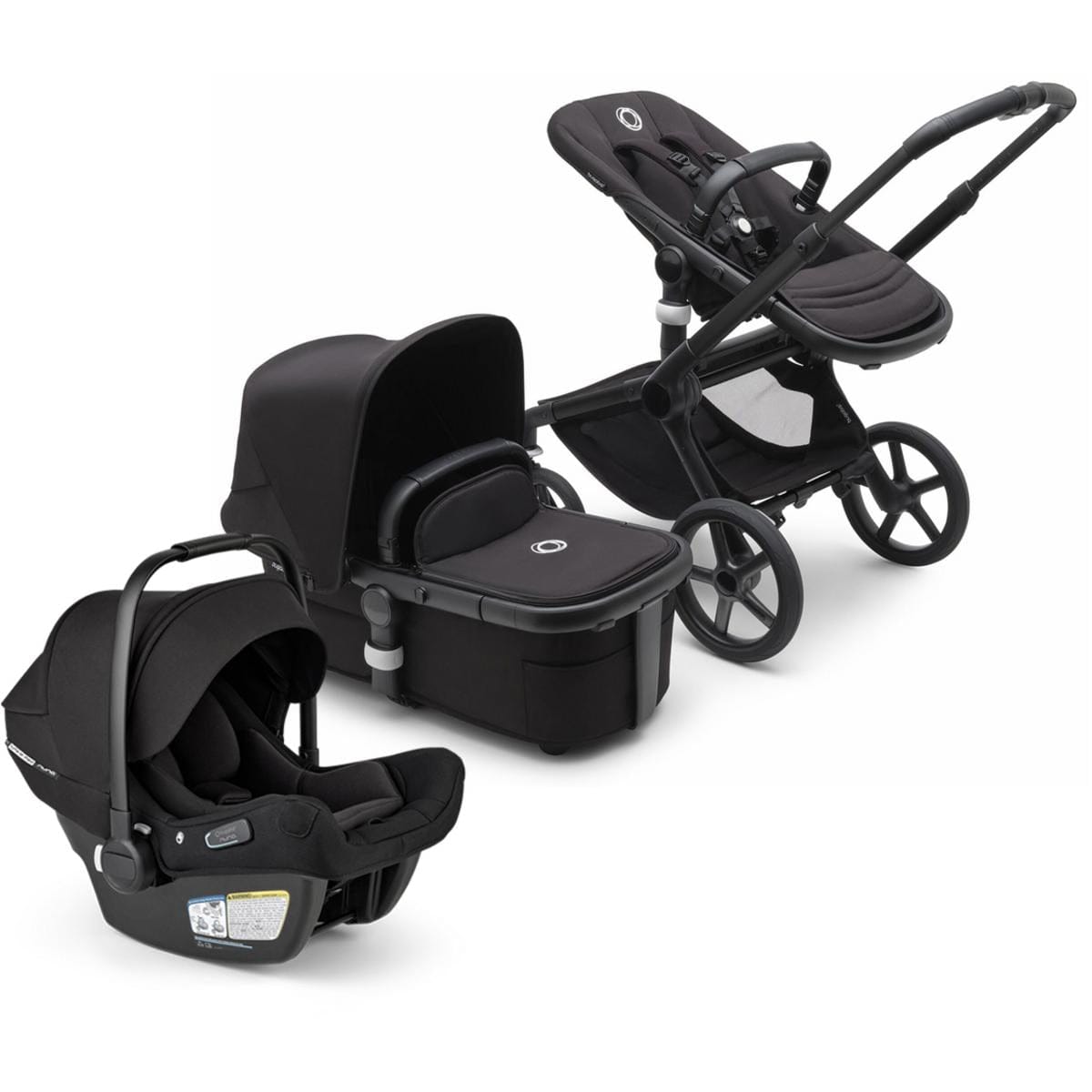 Bugaboo Fox 5 + Turtle Air Shield Travel System Bundle - Black / Midnight Black / Midnight Black / Black - 100051042-400016001-B