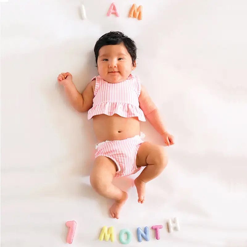 Lucy Darling Monthly Milestone Felt Letters - Pastel - FL001M12