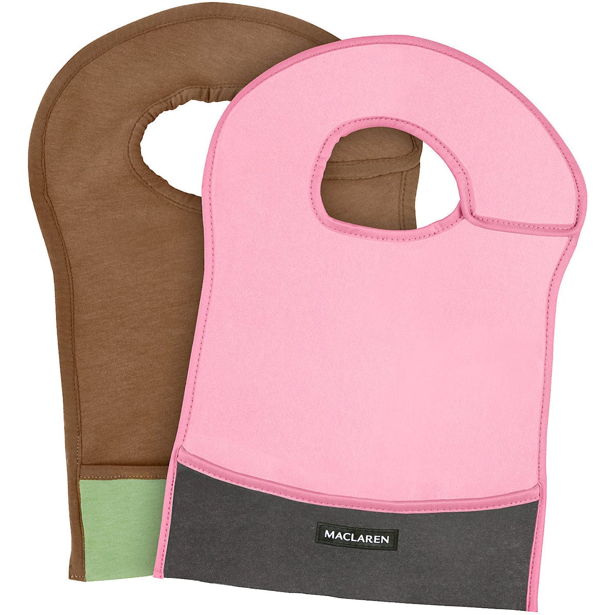 Maclaren Eco Bib Set - Pink/Graphite & Walnut/Marsh Green - ETR05013