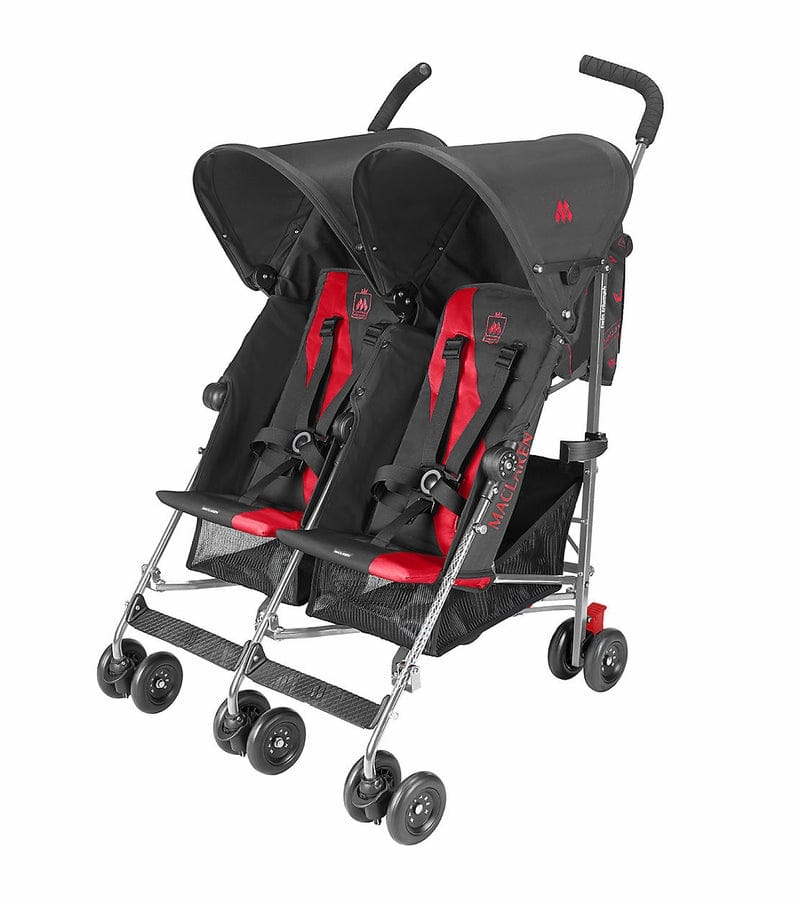 Maclaren Open Box Twin Triumph - Charcoal/Scarlet - WSE12022-OB