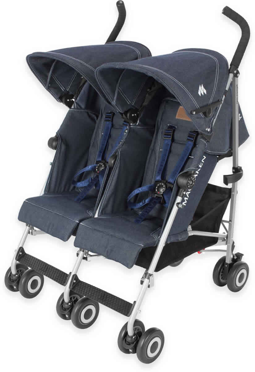 Maclaren Open Box Twin Triumph Stroller - Denim - DD12112-OB