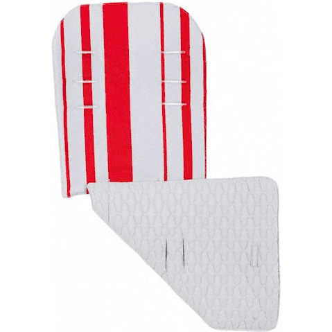 Maclaren Reversible Seat Liner 2 Stripe Scarlet Silver - AOX11233