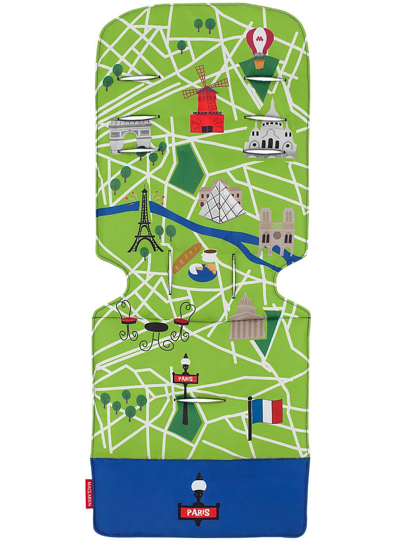 Maclaren Universal Stroller Liner - Paris City Map - AM1Y031922