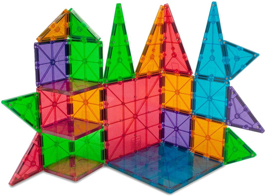 Magna-Tiles Clear Colors, 100 Piece Set - 4300