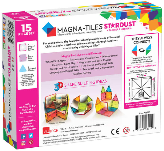 Magna-Tiles Stardust 15-Piece Set - 18915