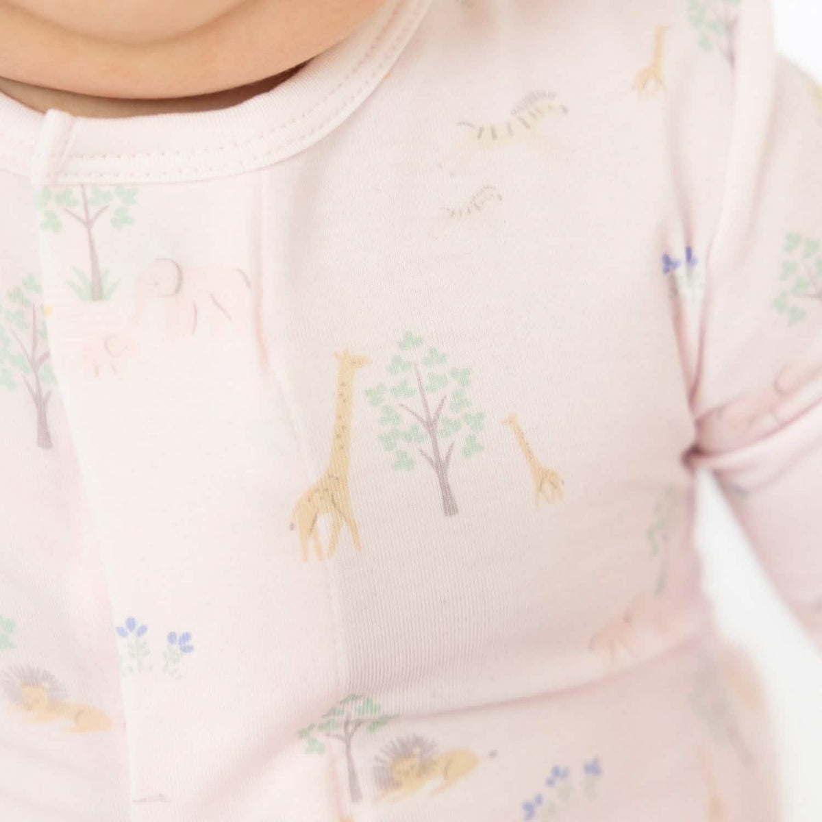 Magnetic Me Modal Footie - Pink Serene Safari, NB