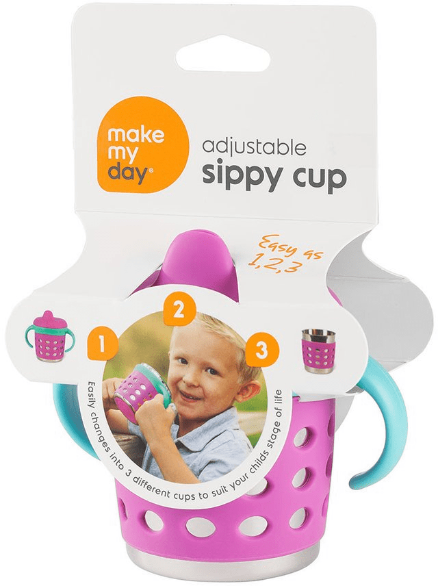 Make My Day Adjustable Sippy Cup - Purple/Blue - BP400