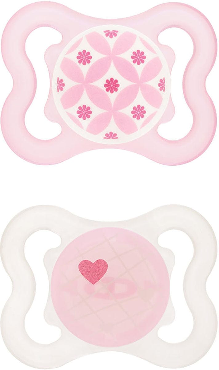 MAM Baby Mini Air 0-6m Pacifiers 2 Pack - Girl - 1204-024-4-1-GIRL