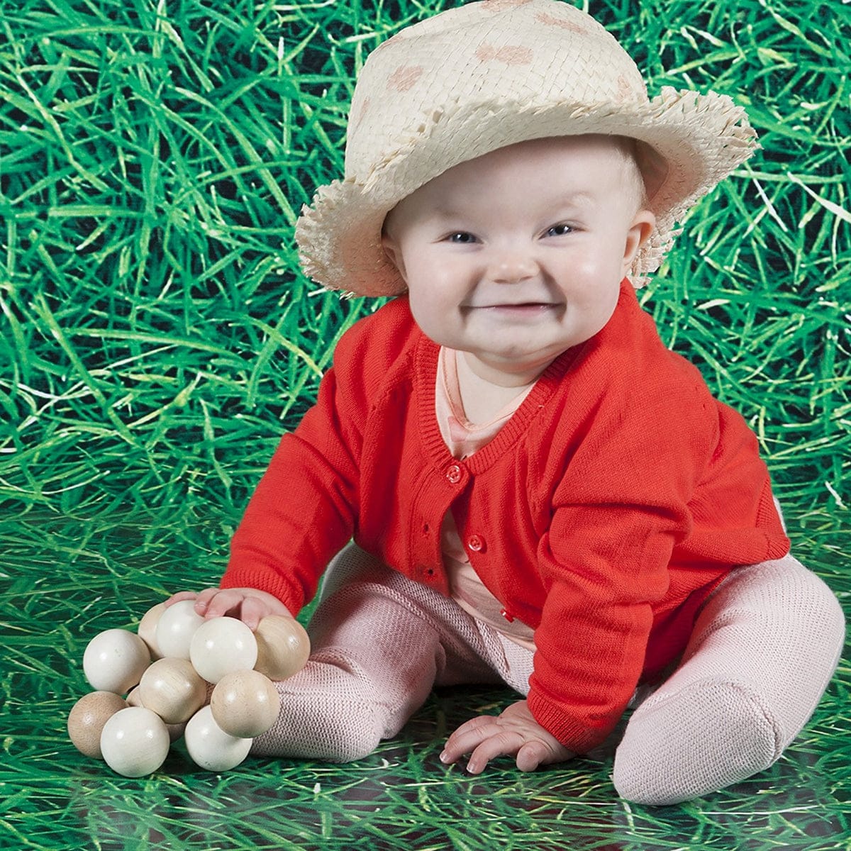 Manhattan Toy Baby Beads Wood Rattle - Natural