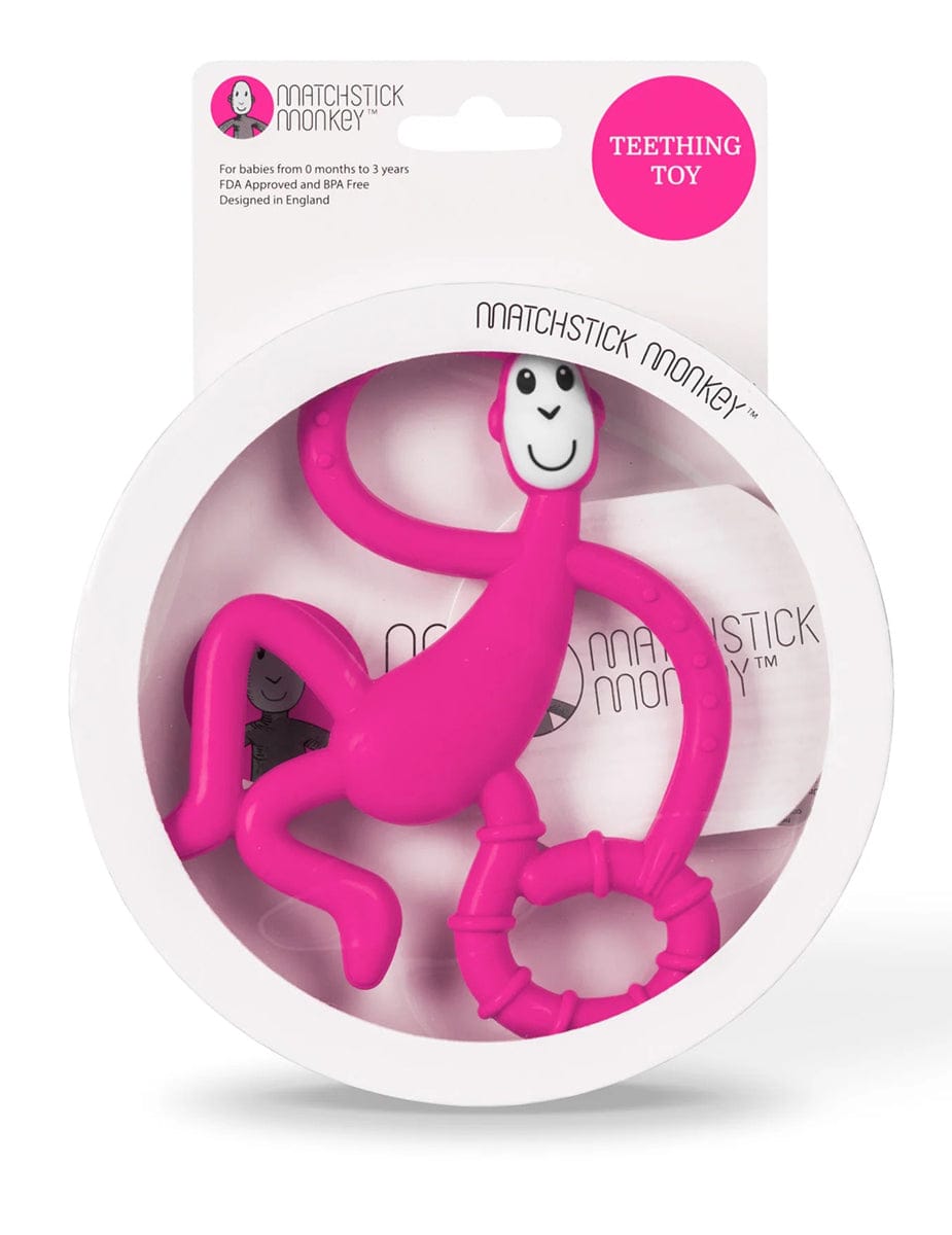 Matchstick Monkey Dancing Monkey Teether - Pink - 19-00003