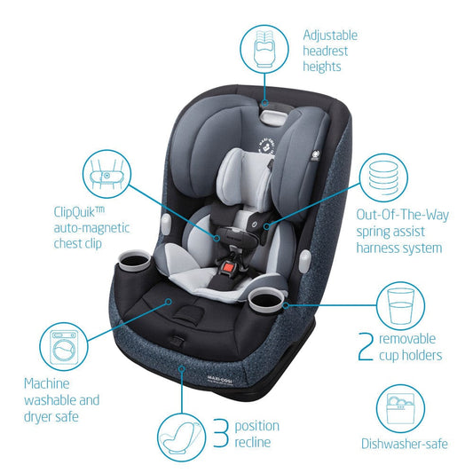 Maxi-Cosi Pria Max All-in-One Convertible Car Seat - Tetra Graphite (PureCosi) - CC208FZO