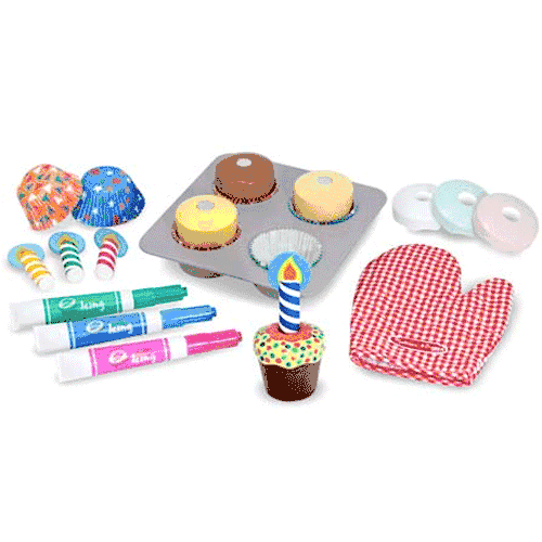 Melissa & Doug Bake & Decorate Cupcake Set