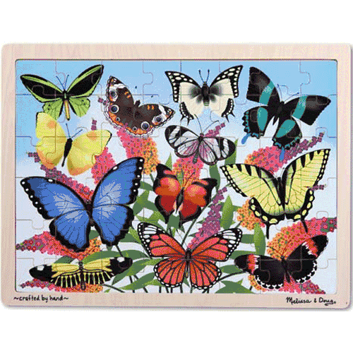 Melissa & Doug Butterfly Garden Wooden Jigsaw Puzzle- 48 Piece - 2910