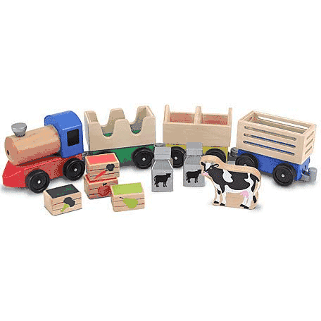 Melissa & Doug Farm Train Toy Set - 4545