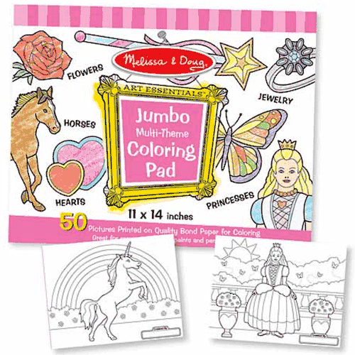 Melissa & Doug Jumbo Coloring Pad - Pink - 4225-MD