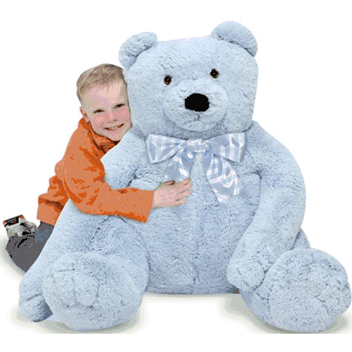 Melissa & Doug Jumbo Teddy Bear Plush in Blue