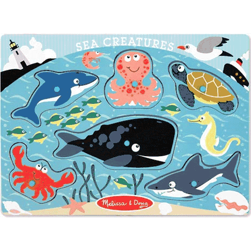 Melissa & Doug Sea Creatures Peg Puzzle