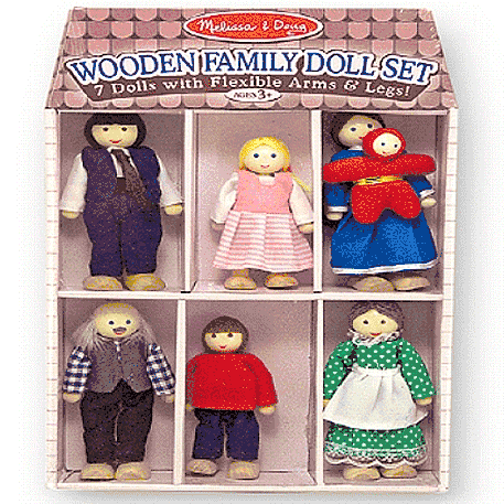 Melissa & Doug Wooden Family Doll Set