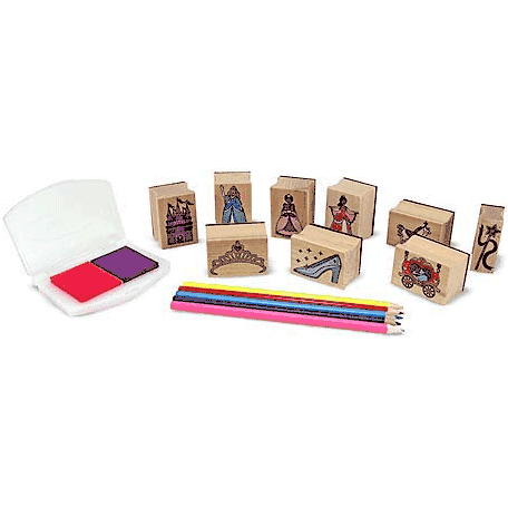 Melissa & Doug Wooden Princess Stamp Set