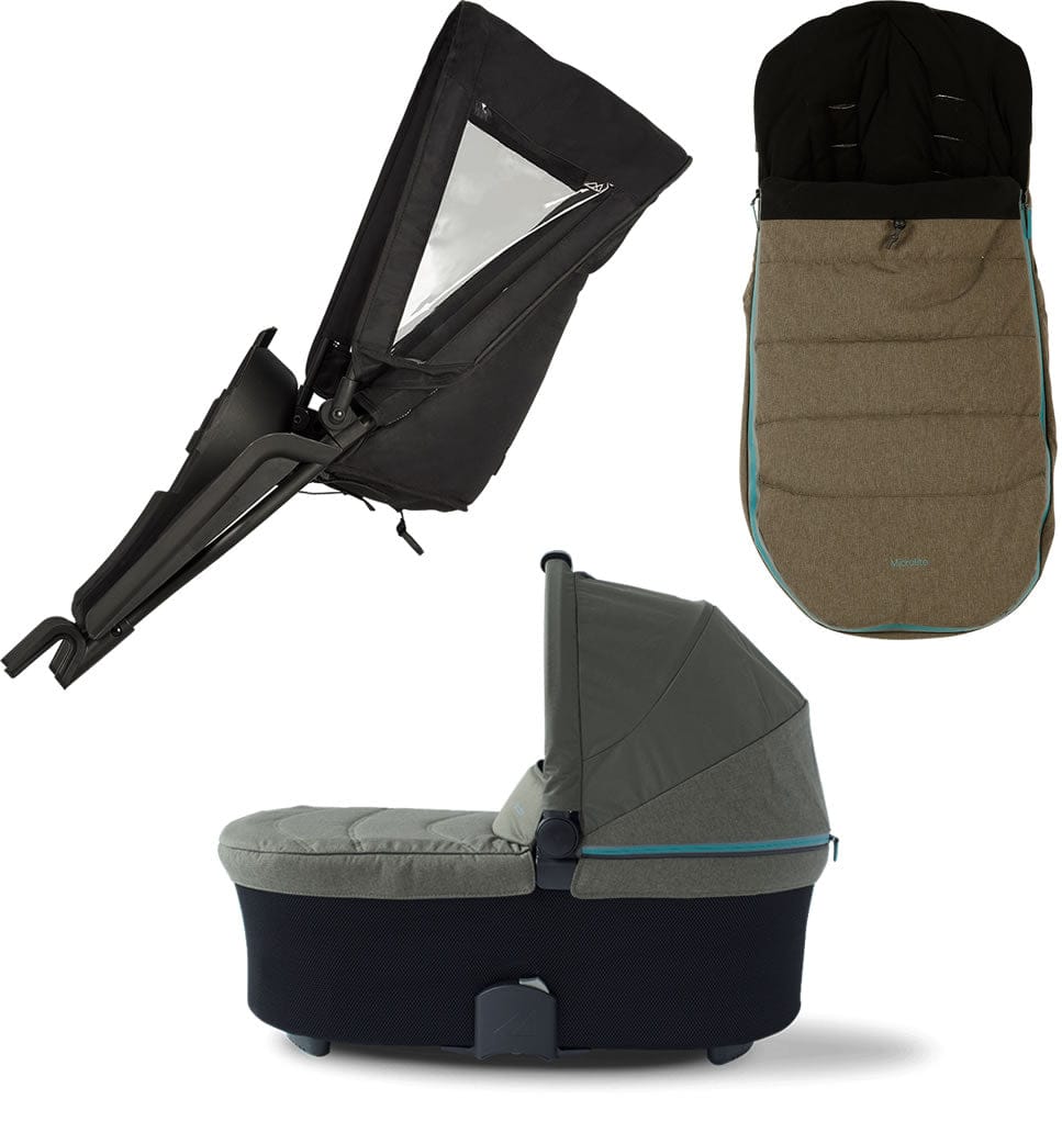 Micralite TwoFold Accessory Bundle with Footmuff - Evergreen - TWOBUNFTMFGREEN