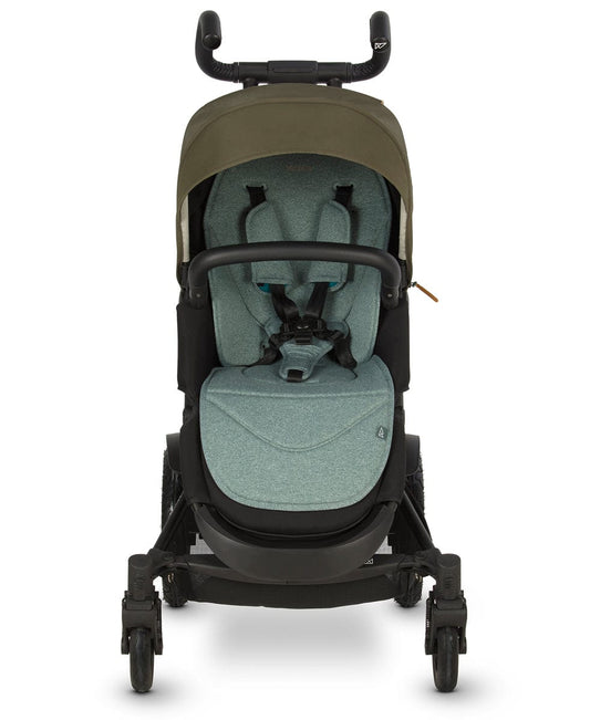 Micralite TwoFold Double Stroller + Bassinet - Evergreen
