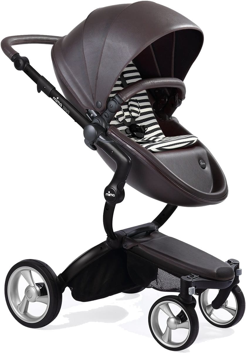 Mima Xari Complete Stroller, Black - Chocolate Brown / Black & White - A112-02-BCBBW