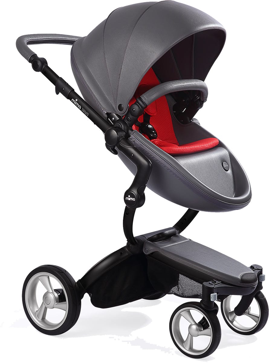Mima Xari Complete Stroller, Black - Cool Grey / Ruby Red - A112-02-BCGR