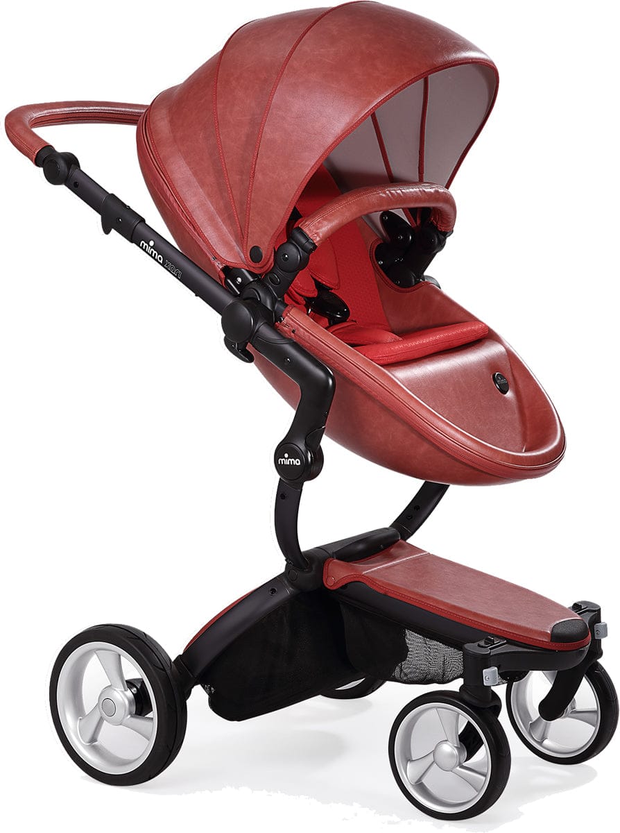 Mima Xari Complete Stroller, Black - Sicilian Red / Ruby Red