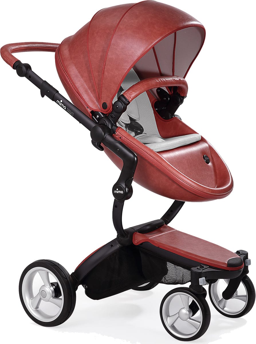 Mima Xari Complete Stroller, Black - Sicilian Red / Stone White - A112-02-BSRSW