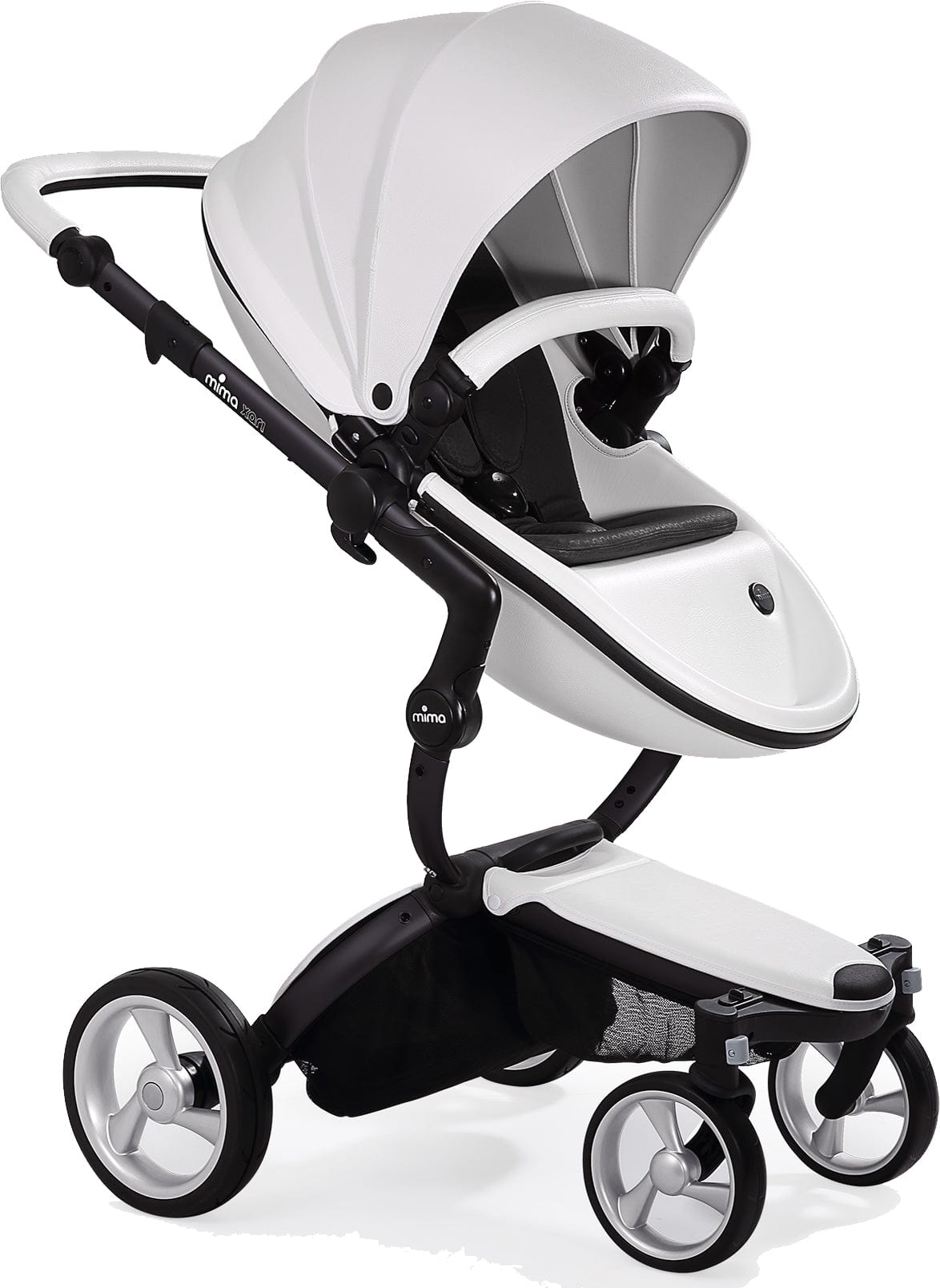 Mima Xari Complete Stroller, Black - Snow White / Black - A115-06007BB