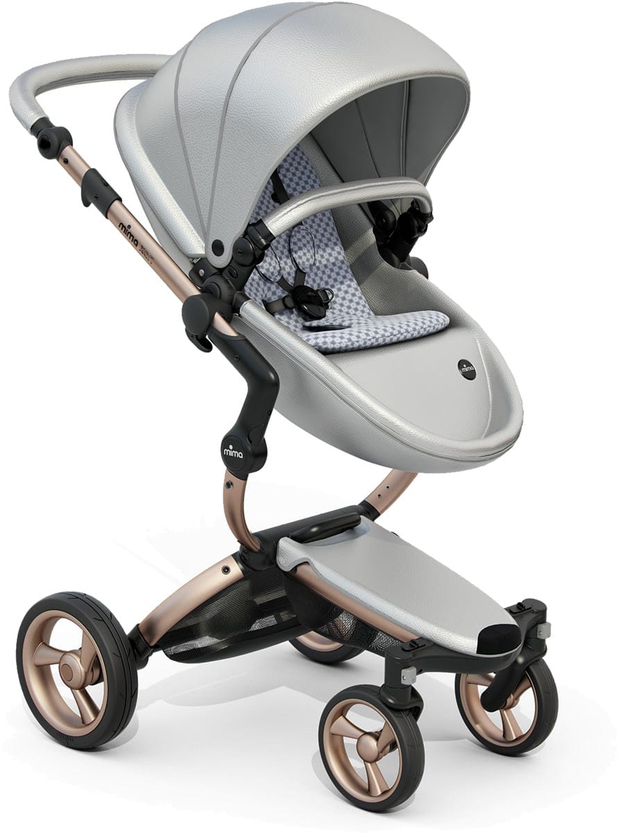 Mima 2019 Xari Complete Stroller, Rose Gold - Argento / Retro Blue - A112-03-RGARB