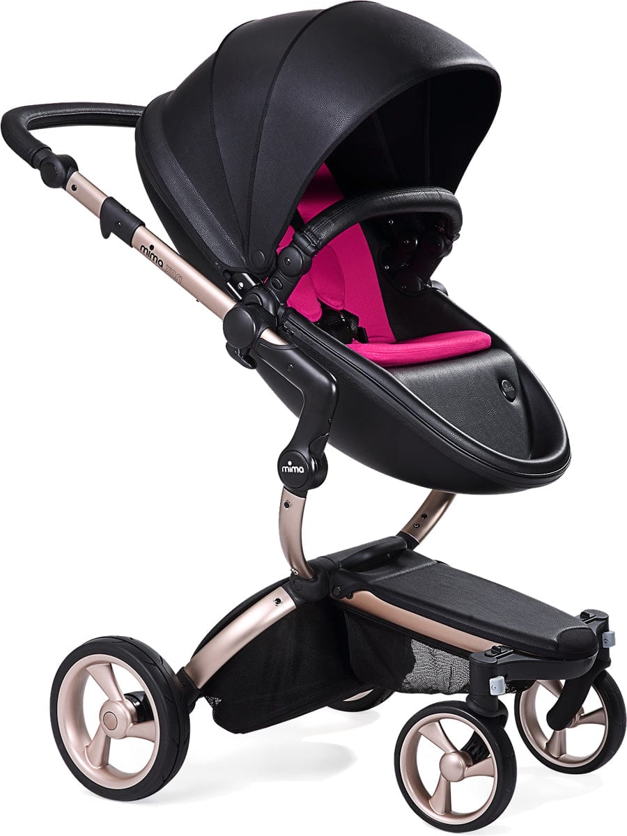 Mima 2019 Xari Complete Stroller, Rose Gold - Black / Magenta - A112-03-RGBM