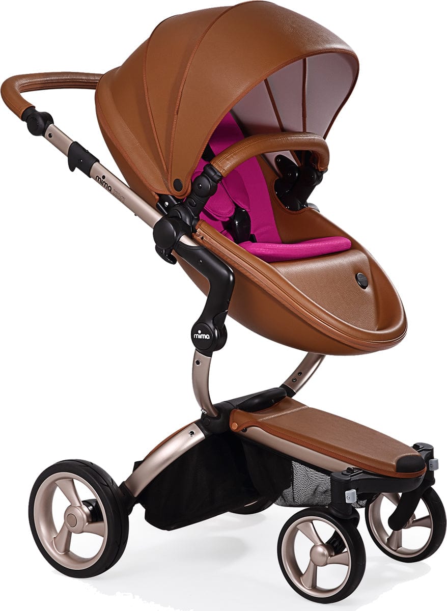 Mima 2019 Xari Complete Stroller, Rose Gold - Camel / Magenta - A112-03-RGCM