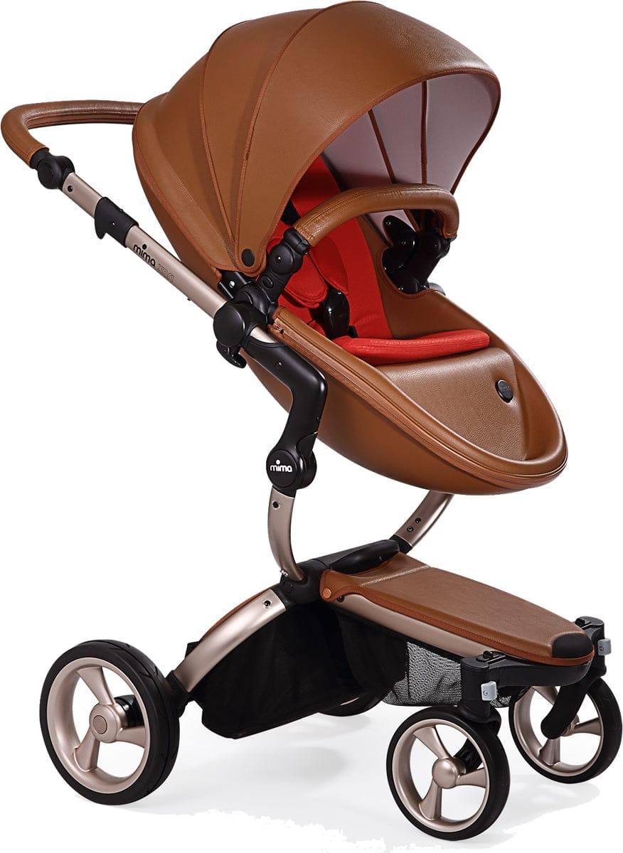 Mima 2019 Xari Complete Stroller, Rose Gold - Camel / Ruby Red - A112-03-RGCR
