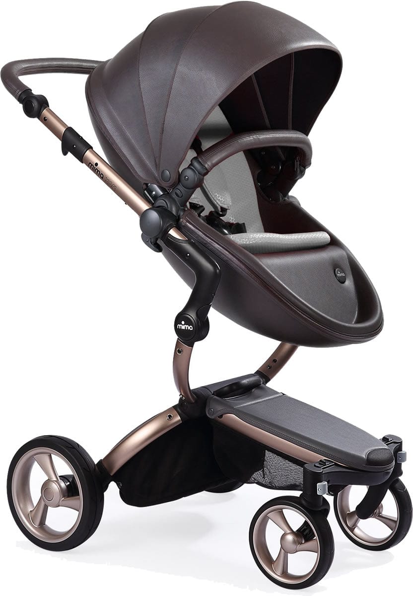 Mima 2019 Xari Complete Stroller, Rose Gold - Chocolate Brown / Stone White - A112-03-RGCBSW