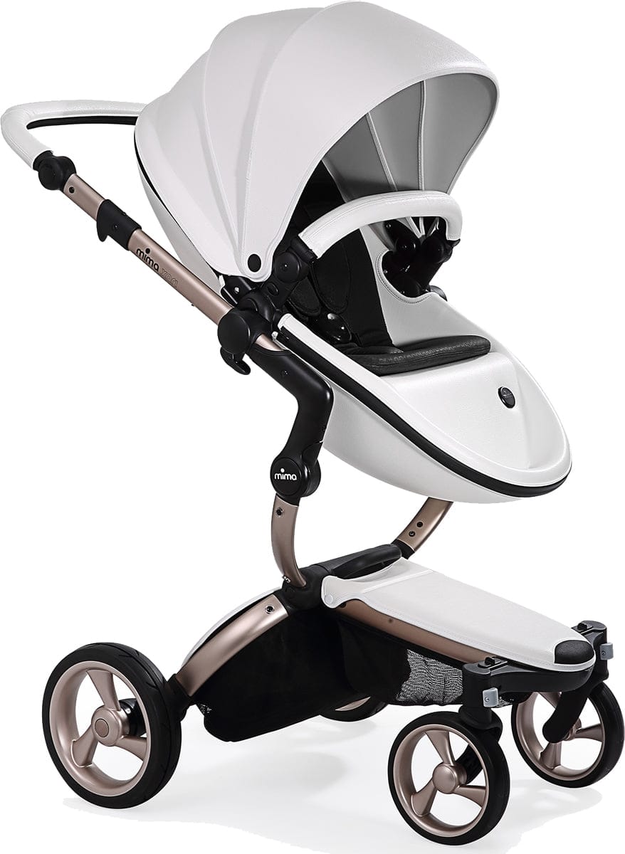Mima G4 Xari Complete Stroller Bundle - Rose Gold - Snow White / Black (Albee Exclusive) - A112-03-RGSWB2-2