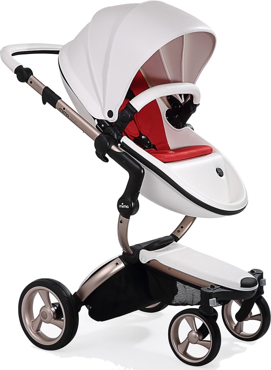Mima 2019 Xari Complete Stroller, Rose Gold - Snow White / Ruby Red - A112-03-RGSWR