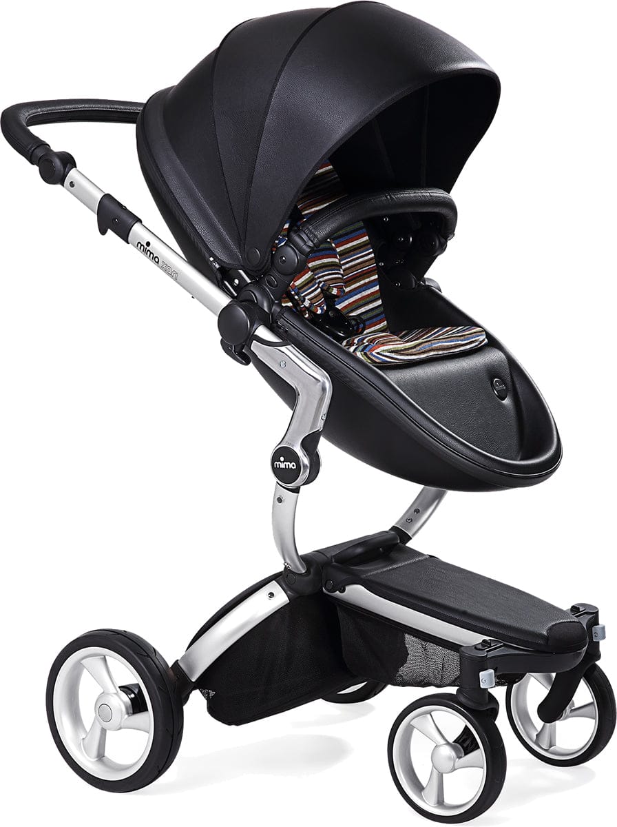 Mima Xari Complete Stroller, Silver - Black / Autumn Stripes - A112-01-SBAS