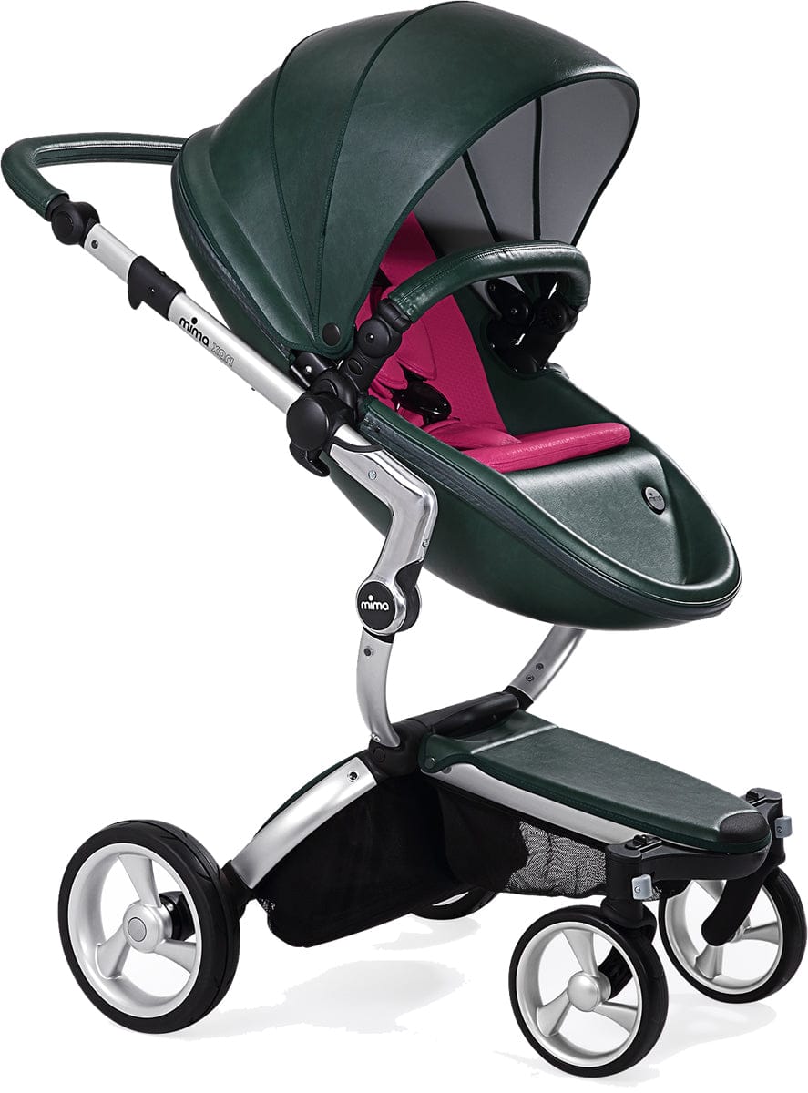 Mima Xari Complete Stroller, Silver - British Green / Magenta - A112-01-SBGM