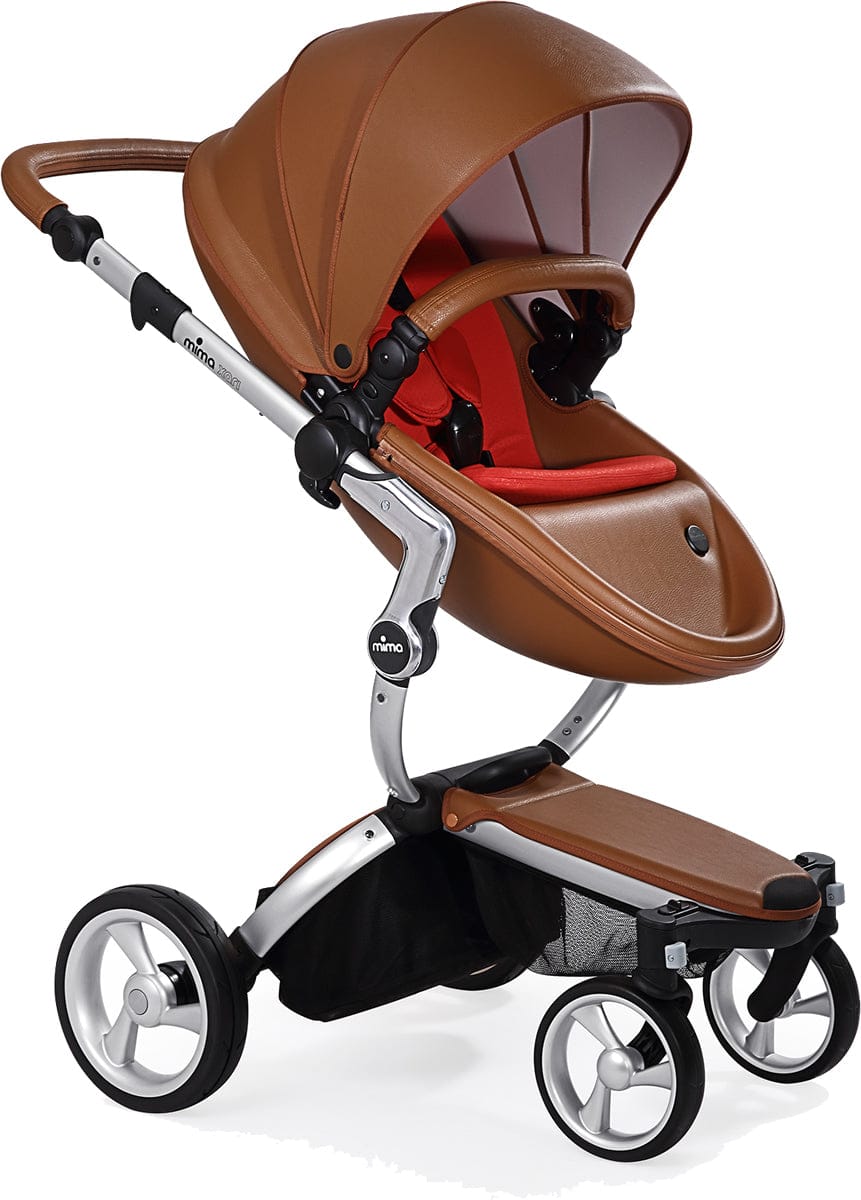 Mima Xari Complete Stroller, Silver - Camel / Ruby Red