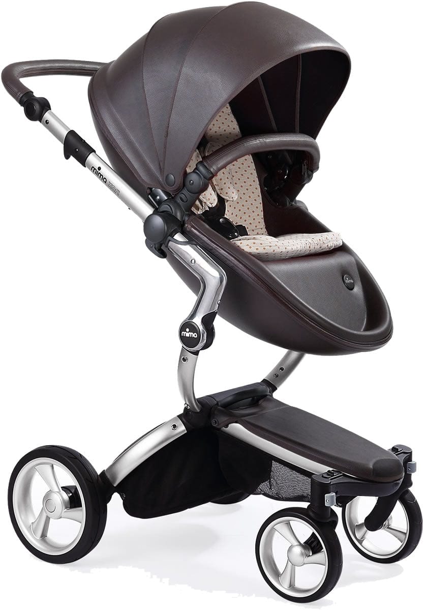 Mima Xari Complete Stroller, Silver - Chocolate Brown / Sandy Beige - A112-01-SCBSB