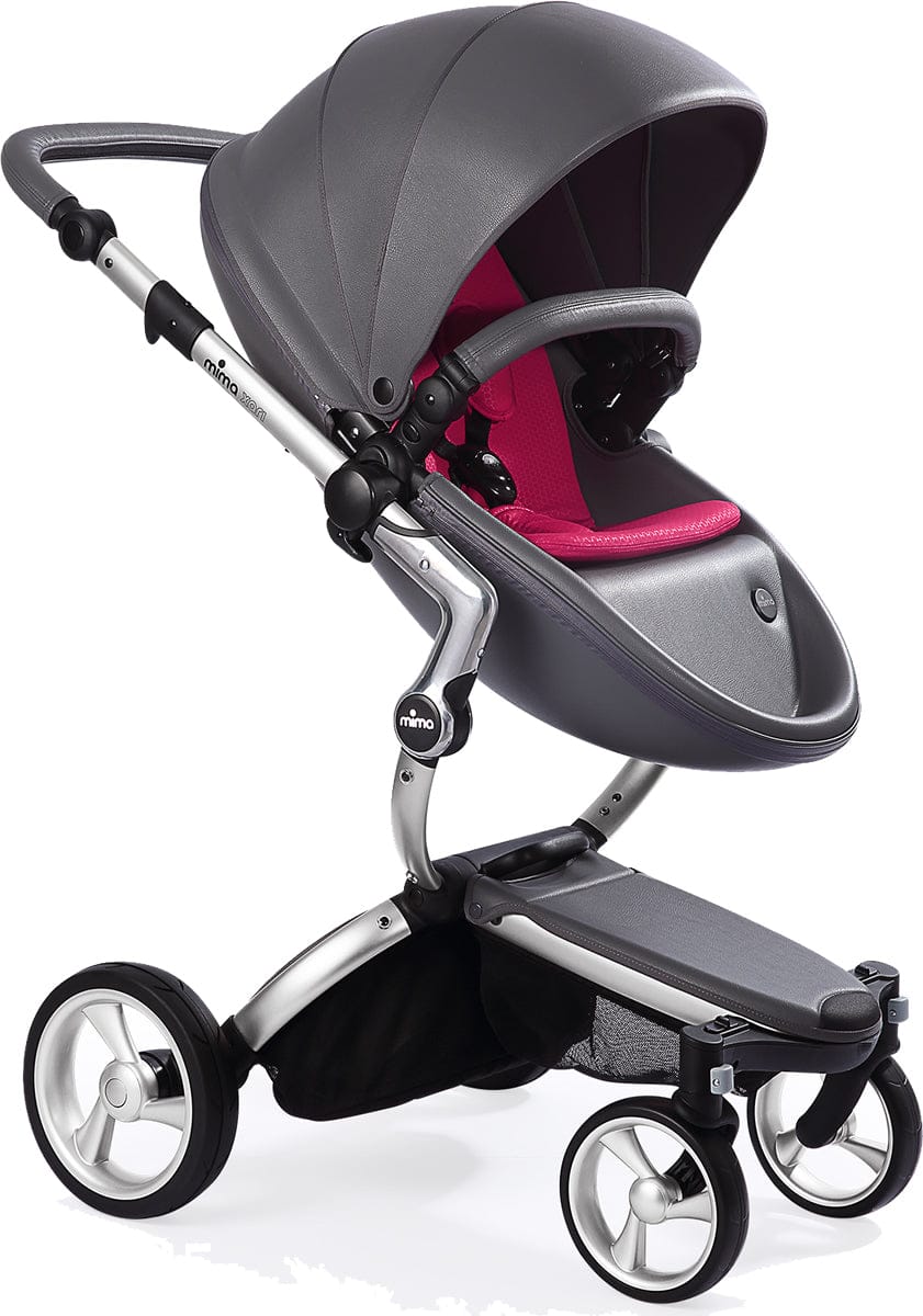 Mima Xari Complete Stroller, Silver - Cool Grey / Magenta