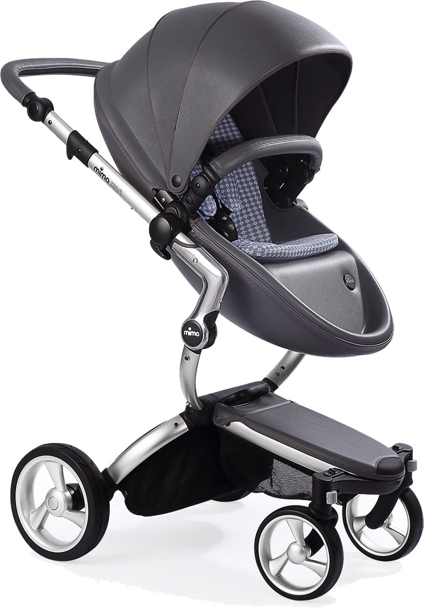 Mima Xari Complete Stroller, Silver - Cool Grey / Retro Blue - A112-01-SCGRB