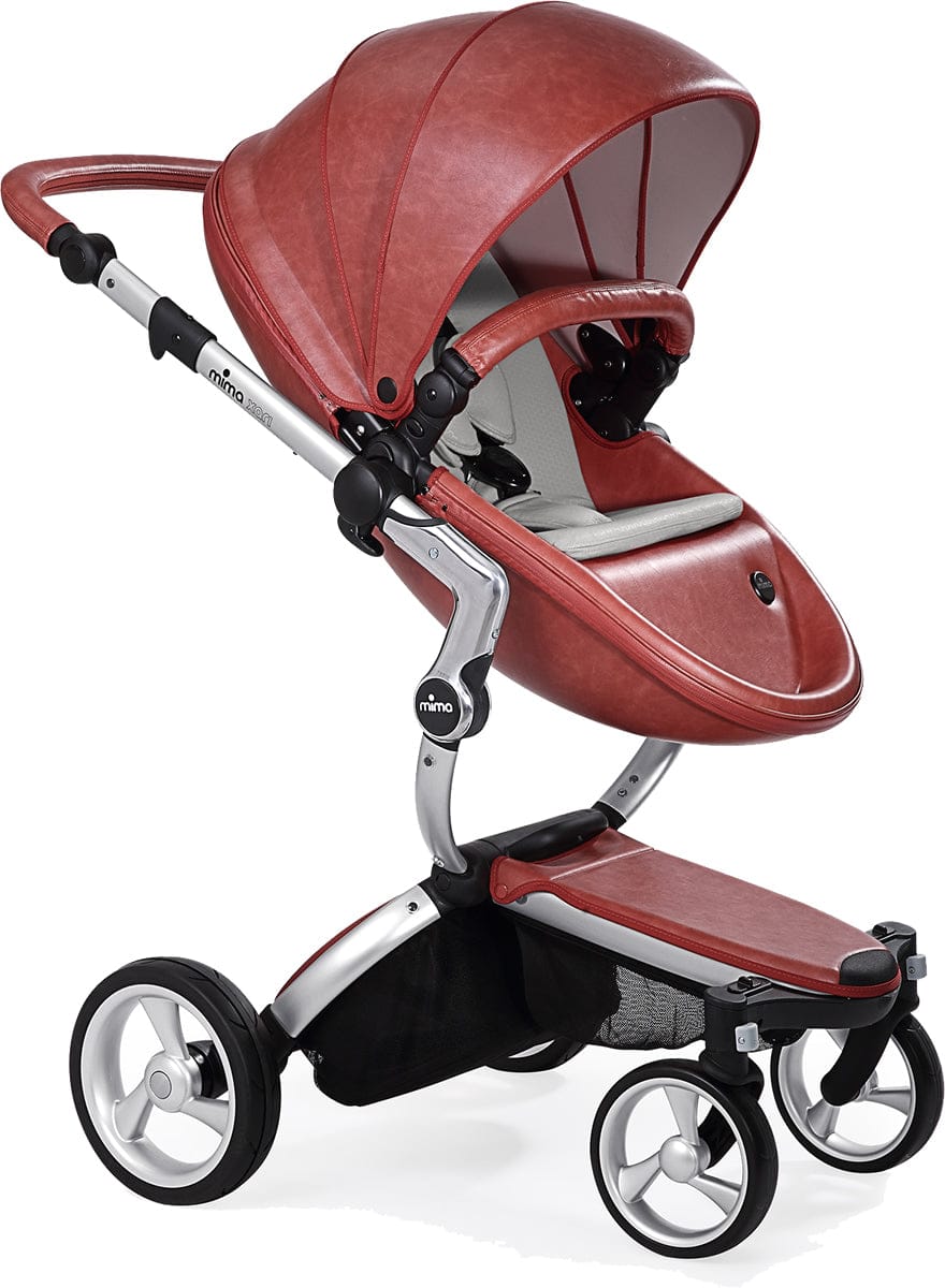 Mima Xari Complete Stroller, Silver - Sicilian Red / Stone White - A112-01-SSRSW