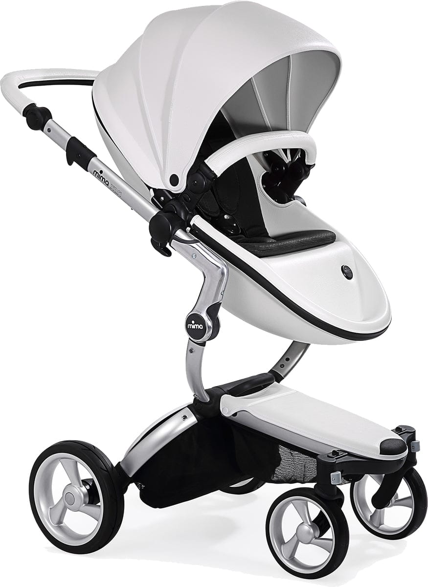 Mima Xari Complete Stroller, Silver - Snow White / Black - A115-01007BB